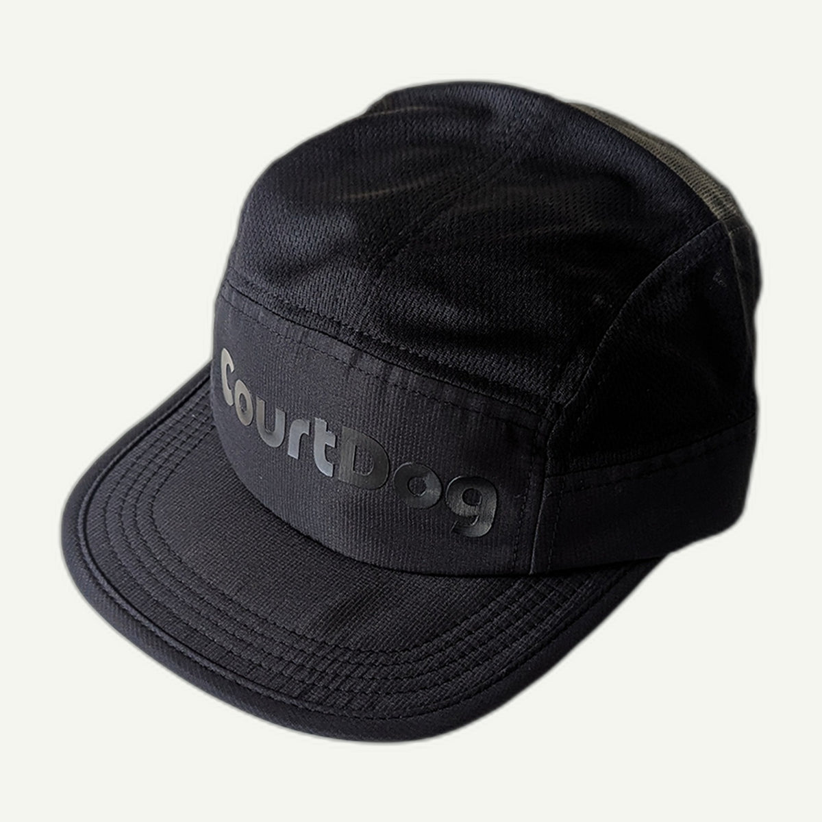 Black 8-Panel Flexi-Brim Club Hat