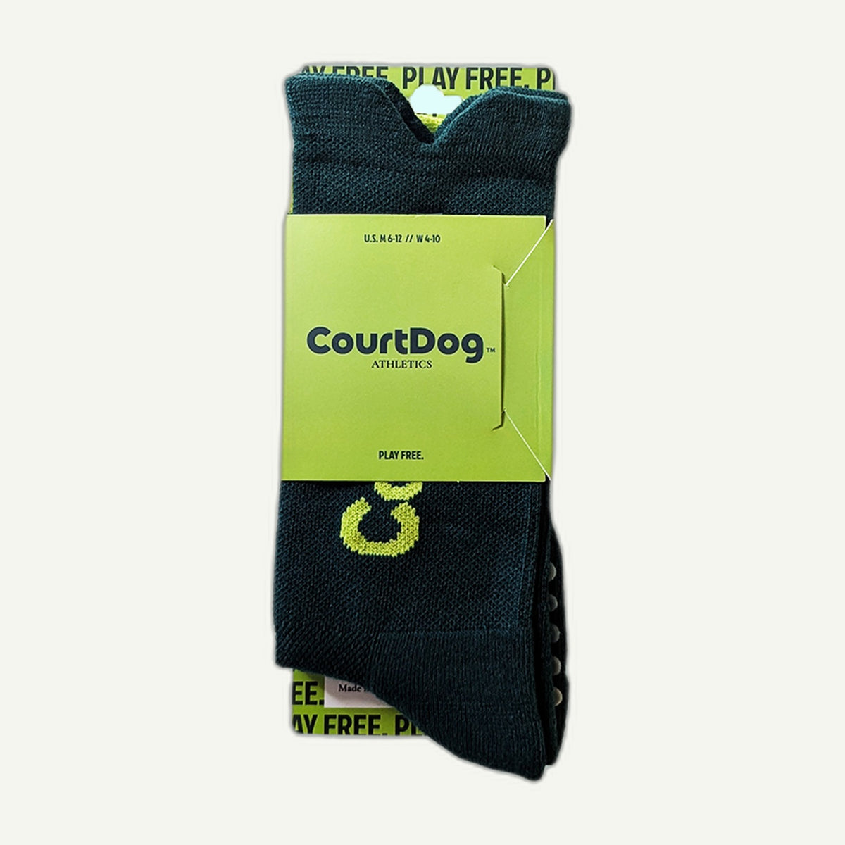 Green Clay High-Ankle No-Slip Court Socks